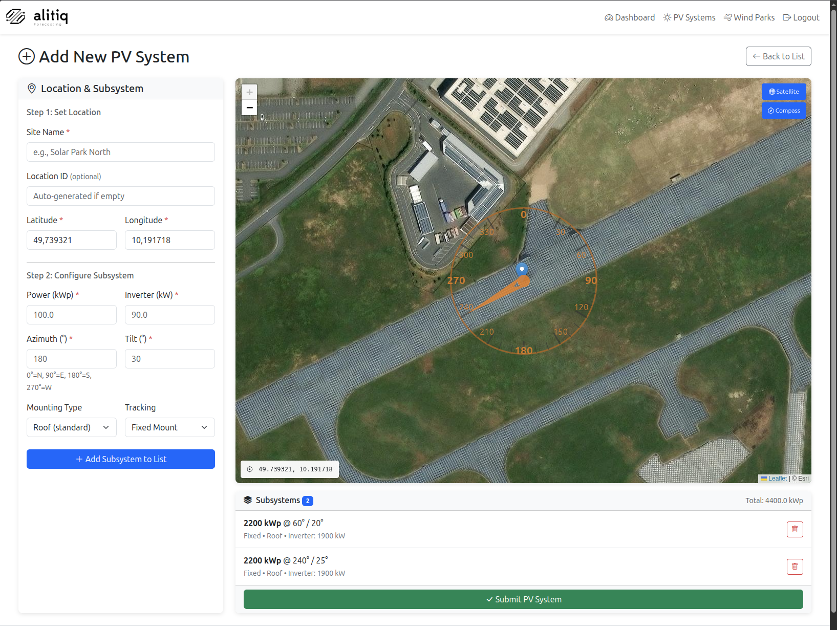 Add new PV system panel